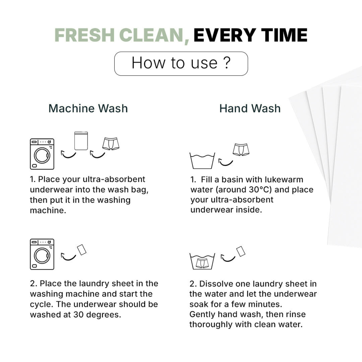 Antibacterial Laundry Sheets